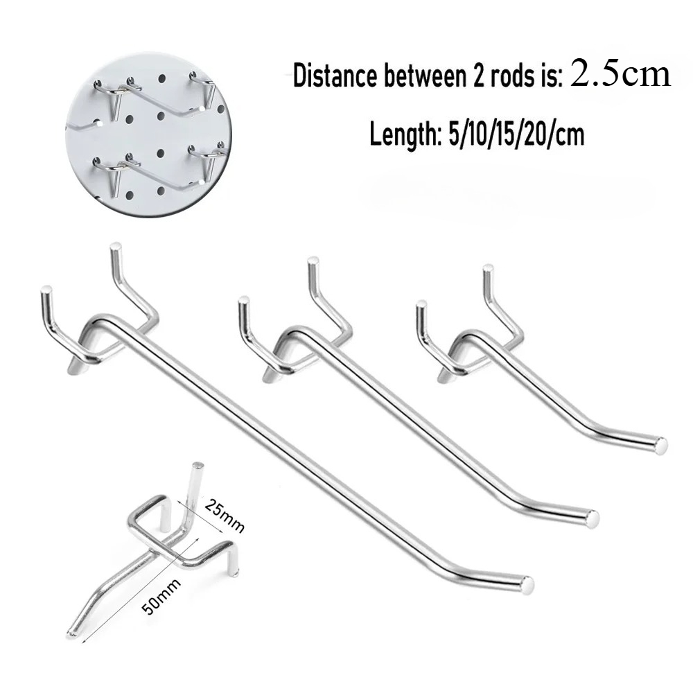 Workshop Tools.Hanging Board - 5pcs Board Pegboard Hooks Carbon Steel