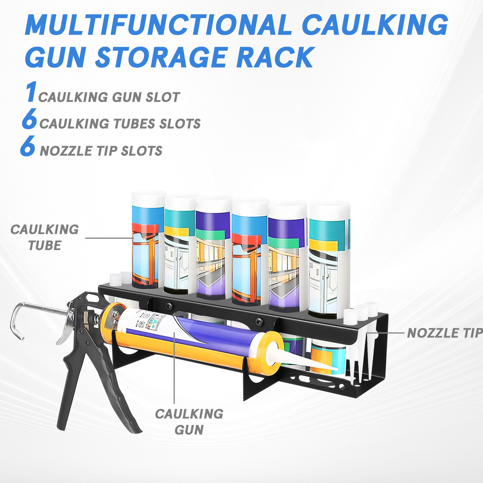 Heavy-Duty Wall-Mounted Caulki - огляд і ціна Workshop Tools Organizer