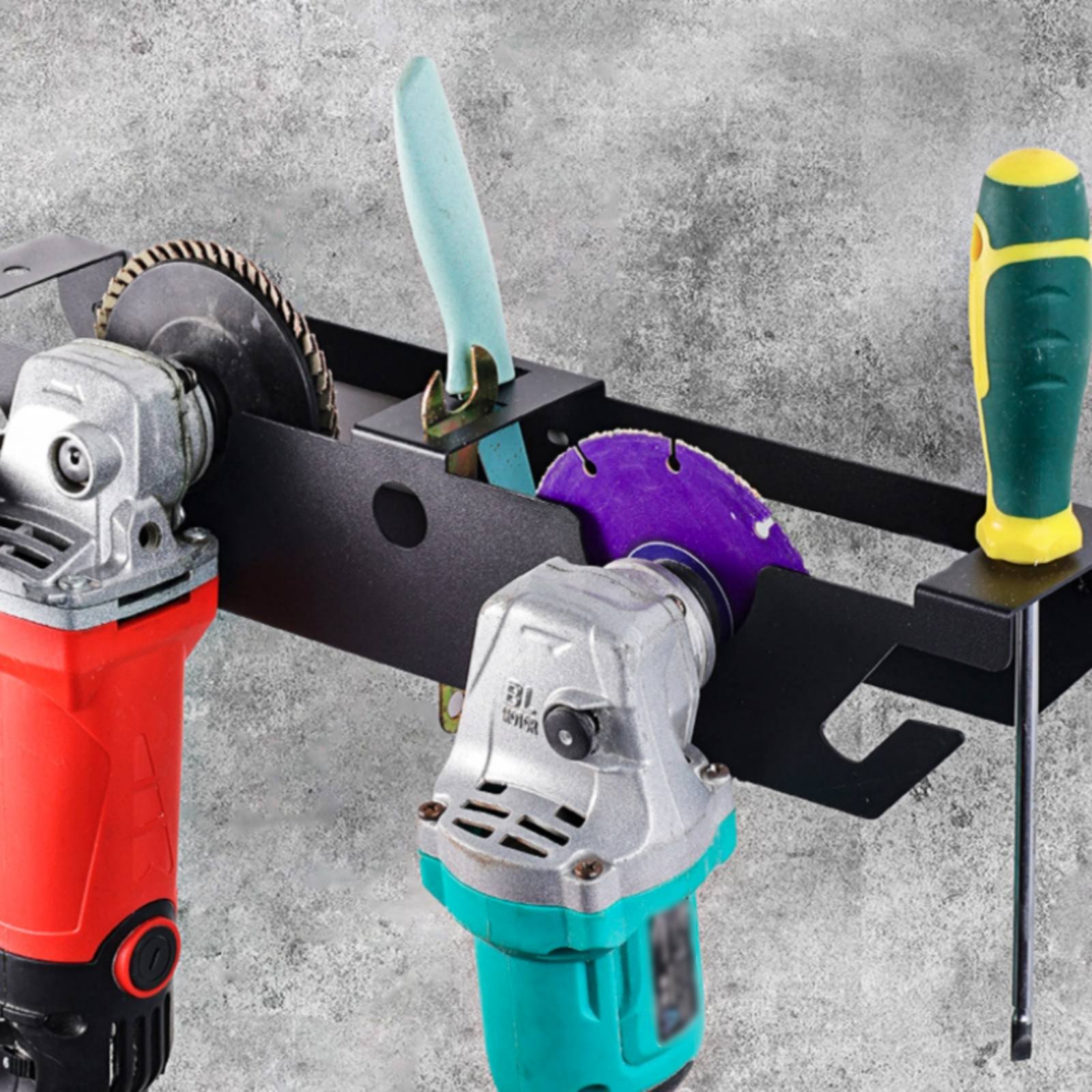 4 Bay Angle Grinder Rack Heavy - огляд і ціна Workshop Tools Organizer