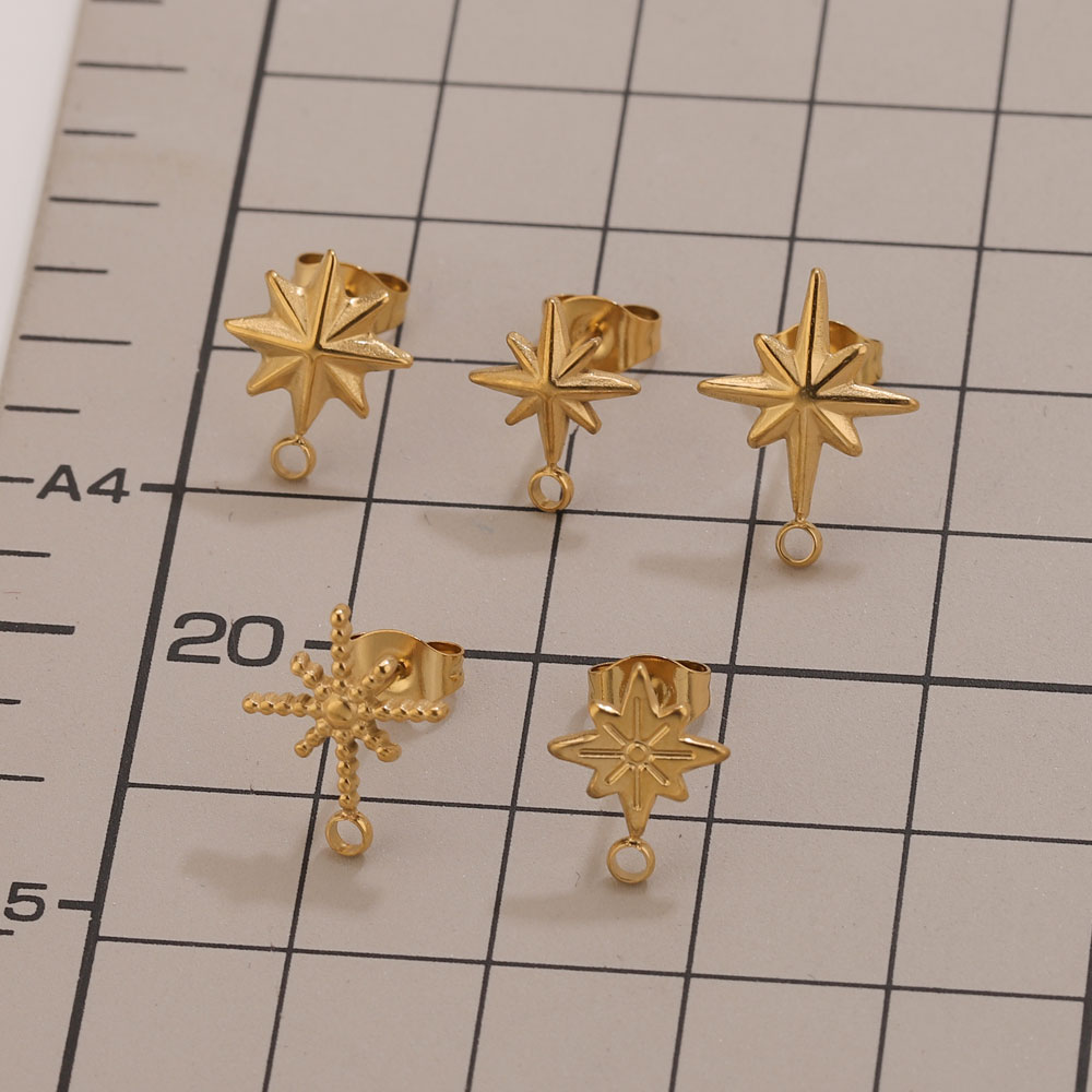 6pcs Stainless Steel Star Earr - огляд і ціна Tools Jewelry Making
