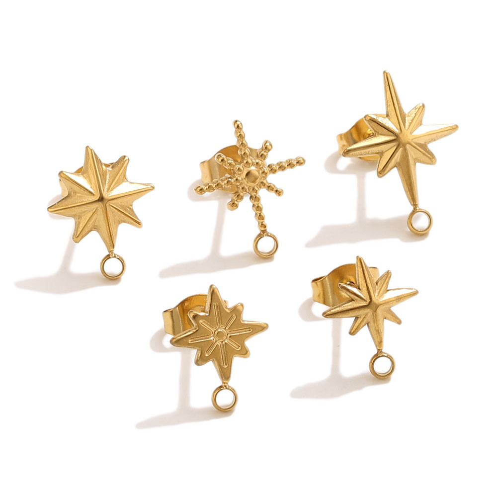 6pcs Stainless Steel Star Earr - огляд і ціна Tools Jewelry Making