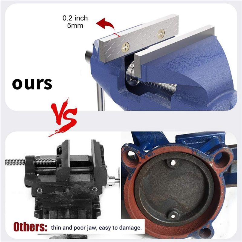KYCOR-Bench Clamps Fixed Tool  - огляд і ціна Bench Vise Swivel