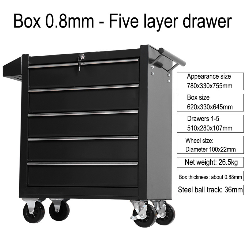 5 Drawer Storage Tool Box Trol - огляд і ціна Workshop Tools Trolley