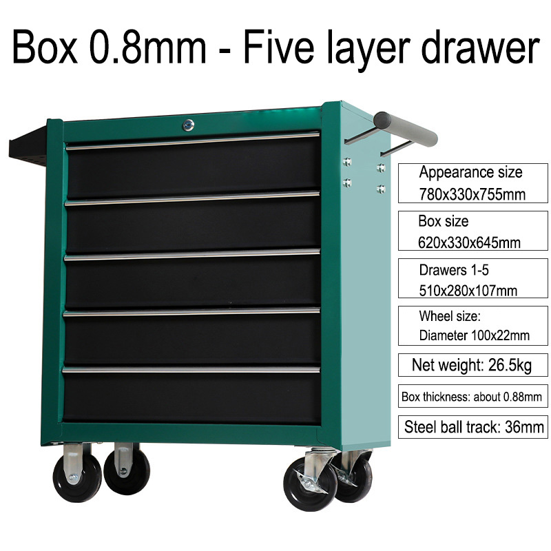 5 Drawer Storage Tool Box Trol - огляд і ціна Workshop Tools Trolley