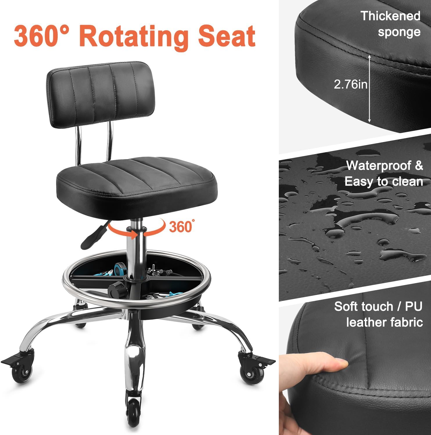 Garage Mechanic Stool With Bac - огляд і ціна Tools Mechanical Workshop