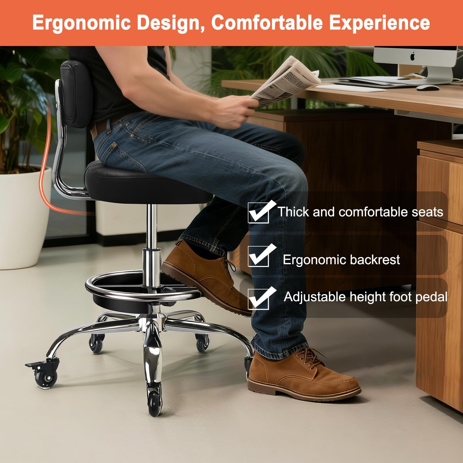 Garage Mechanic Stool With Bac - огляд і ціна Tools Mechanical Workshop