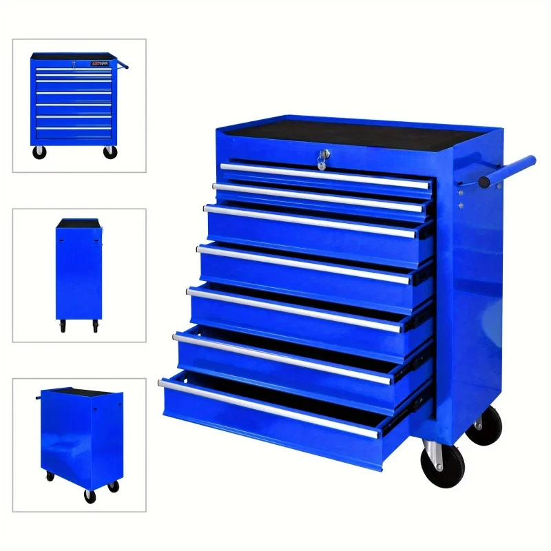 7 Drawers Blue Multifunctional - огляд і ціна Workshop Tools Trolley