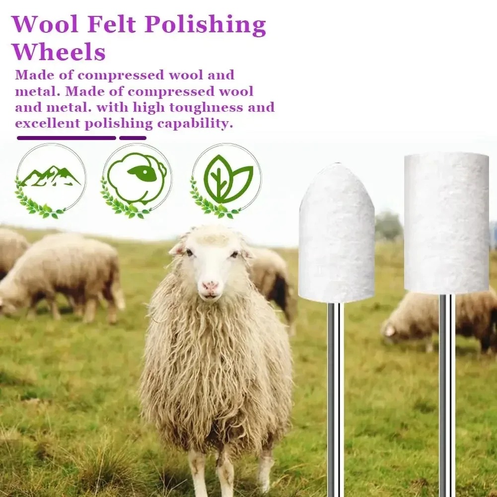 80PCS Wool Felt Buffing Wheel  - огляд і ціна Tools Jewelry Making