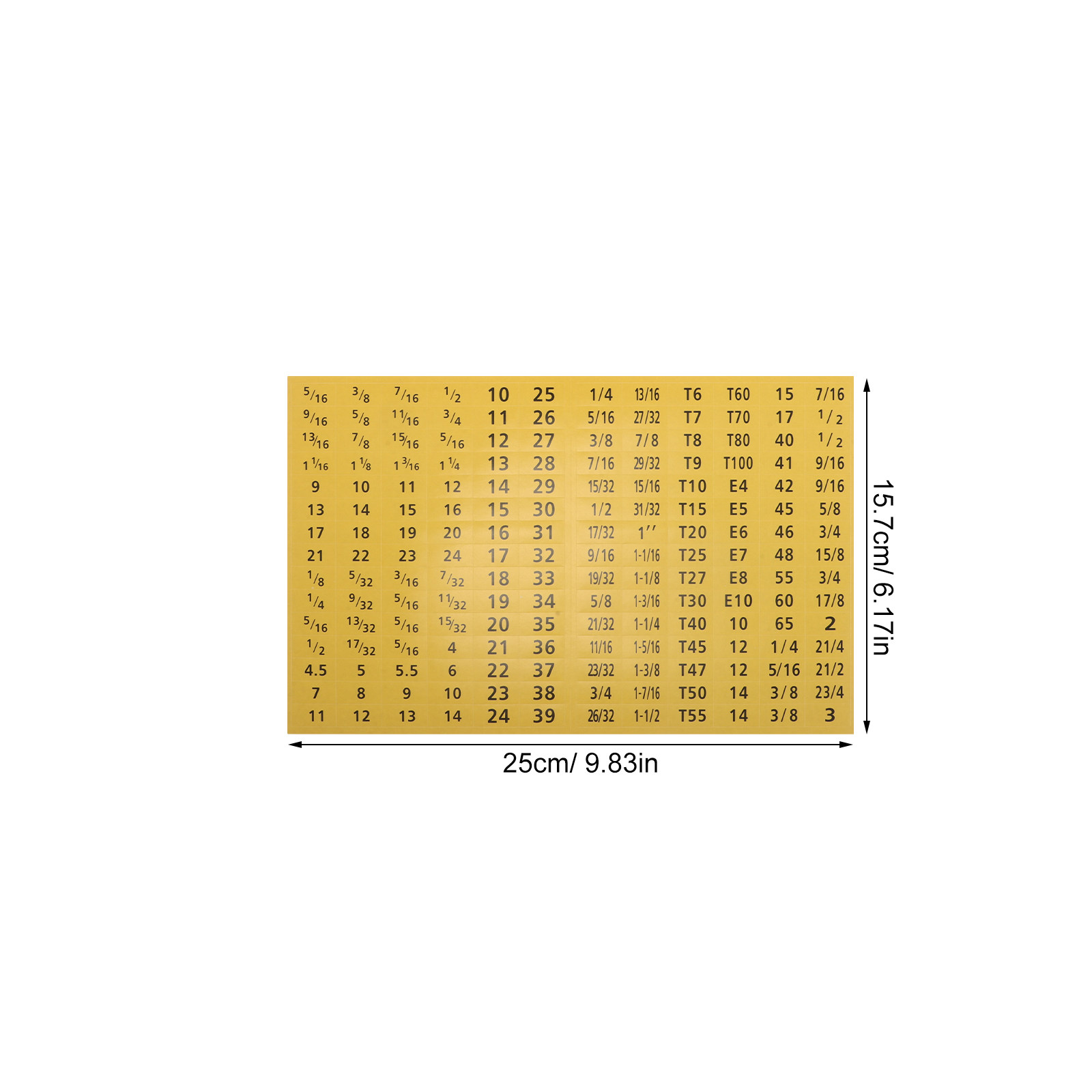 20Sheets Socket Wrench Sticker - огляд і ціна Workshop Tools Organizer